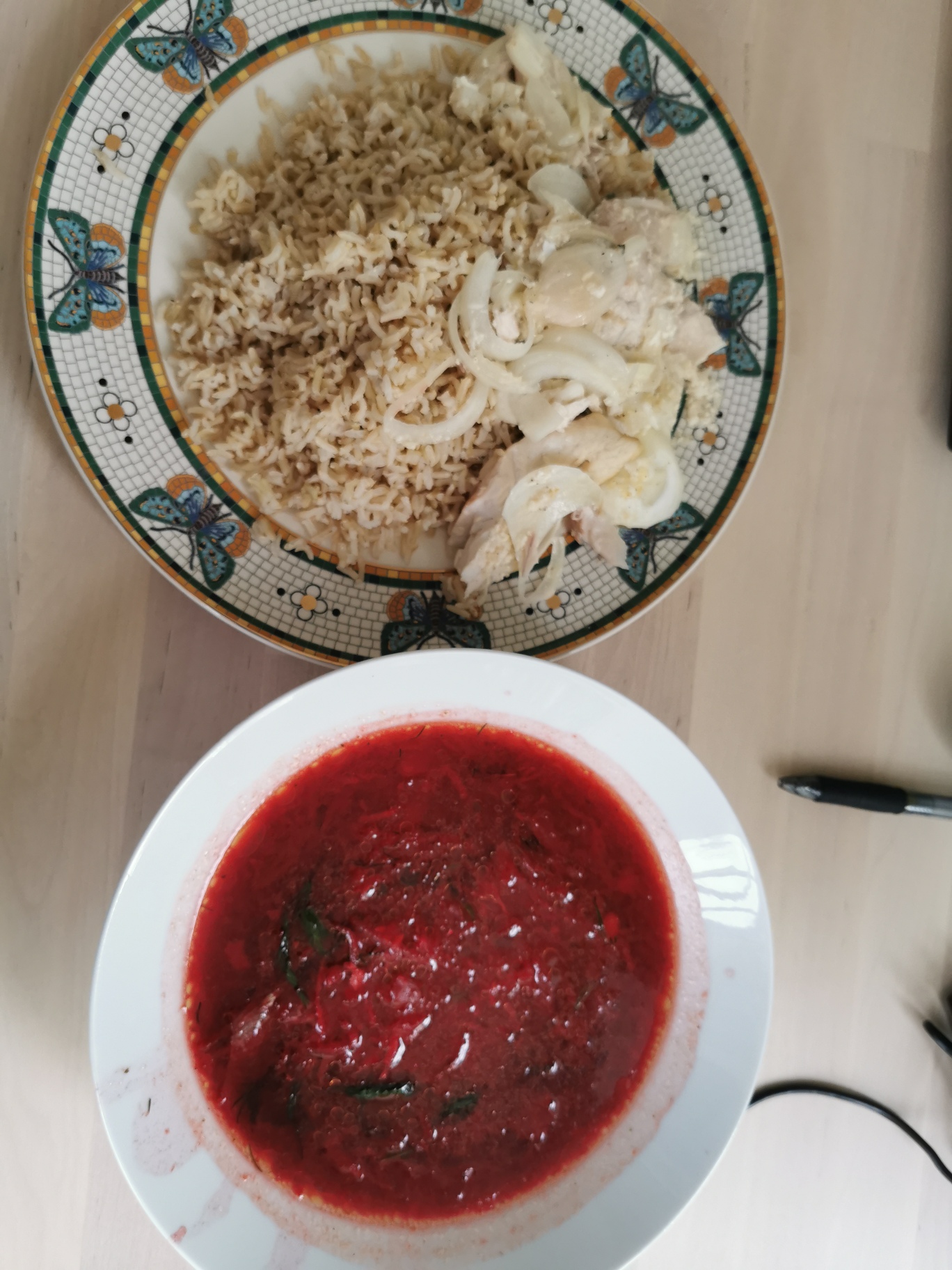 Borscht and Baked Lemon Fish