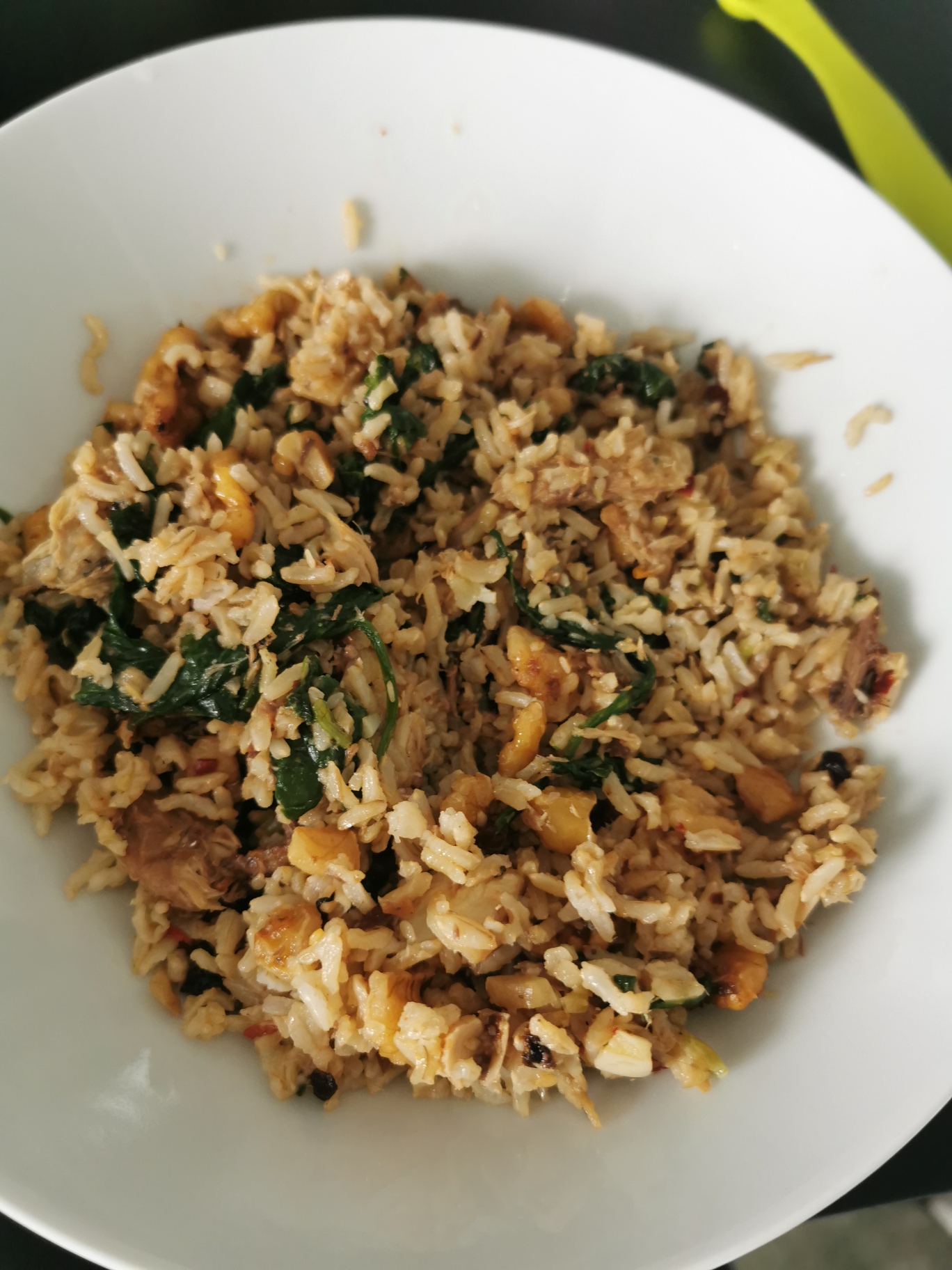 Mixed Rice with Mackerel and Spinach